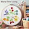 Bradove 3 Sets Leaves and Flowers Embroidery Kit with Embroidery Patterns, Adult Beginner Learn to Embroider Kit, Stitches Kit